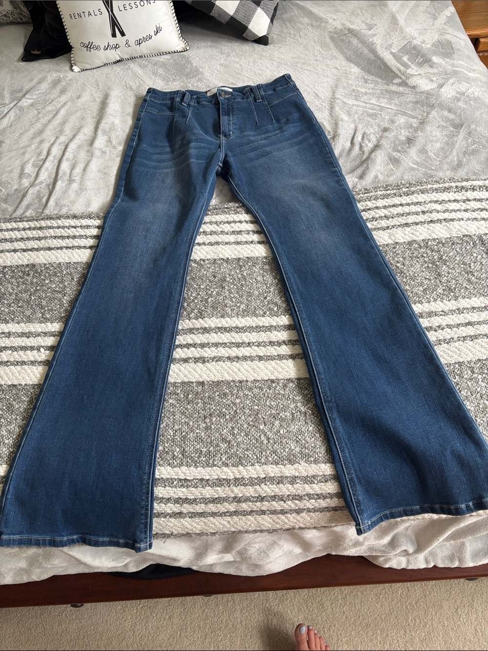 KanCan Dark Blue High-Rise Wide-Leg Jeans